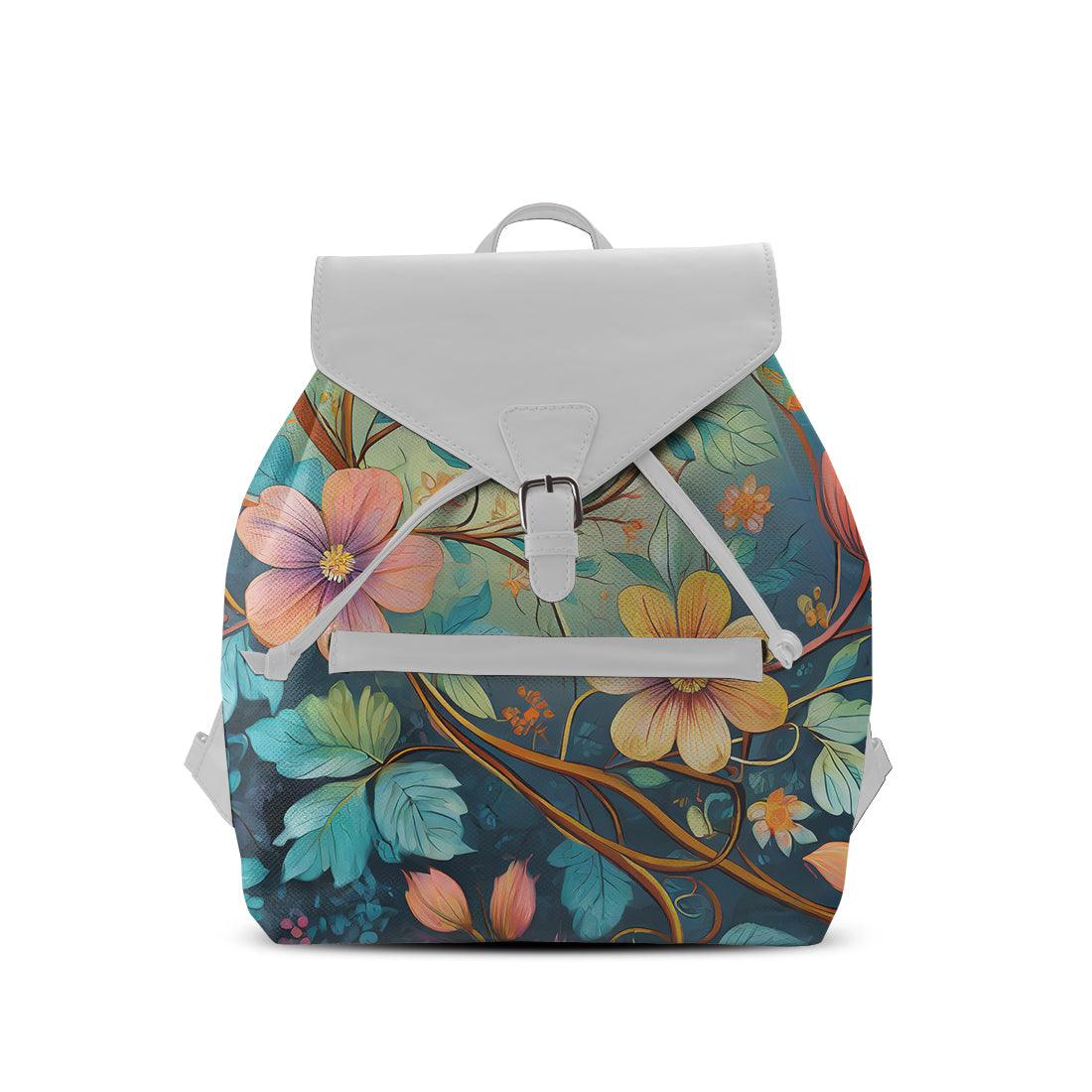 White Aurora Backpack Flower - CANVAEGYPT