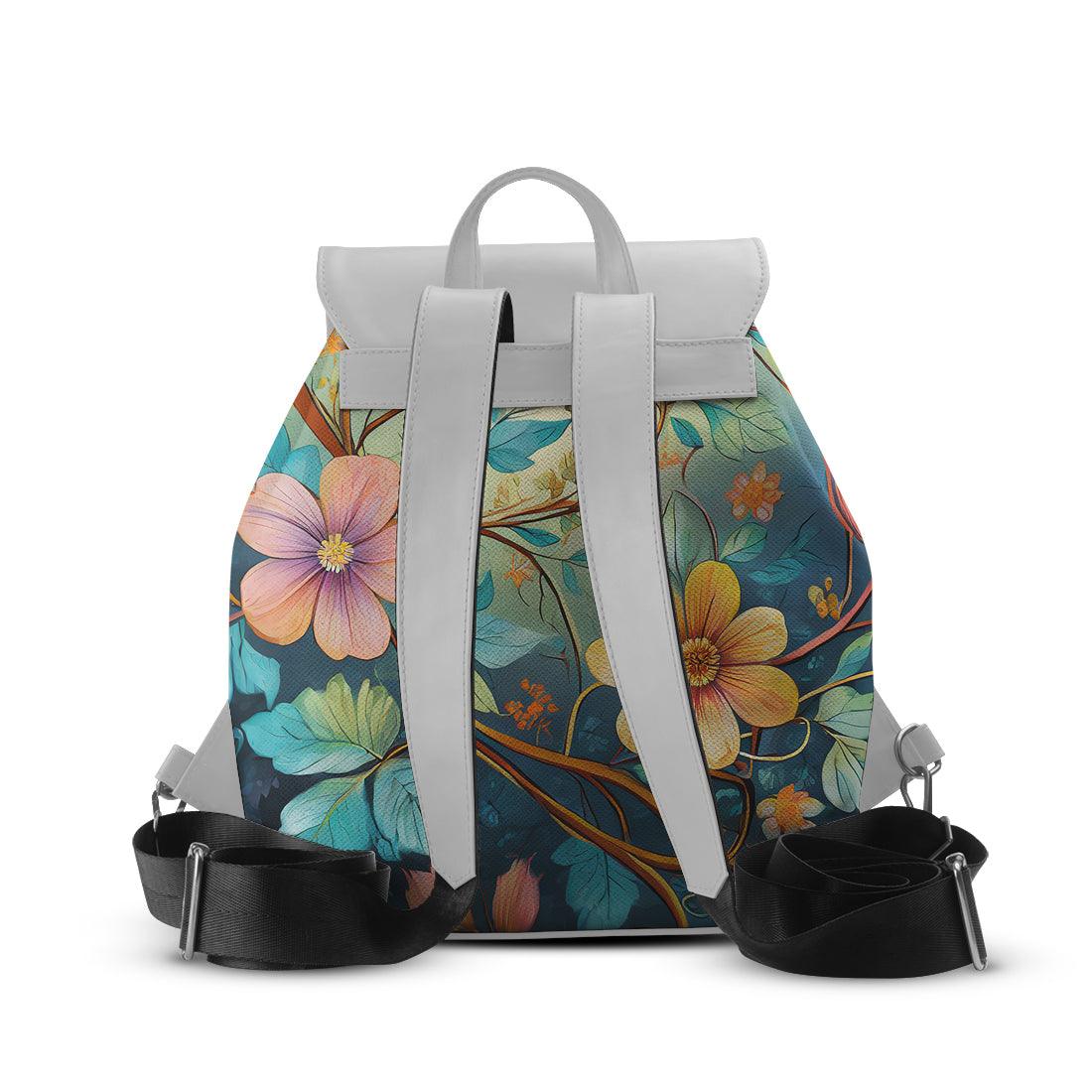 White Aurora Backpack Flower - CANVAEGYPT