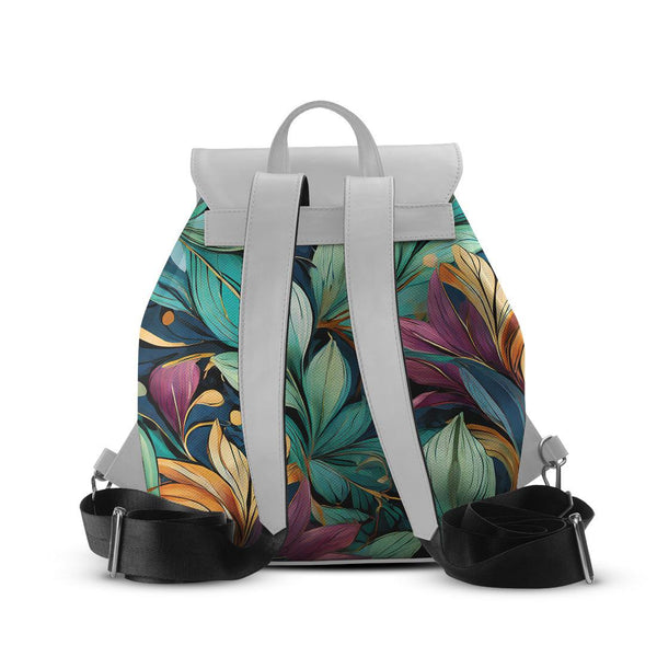 White Aurora Backpack Leaf