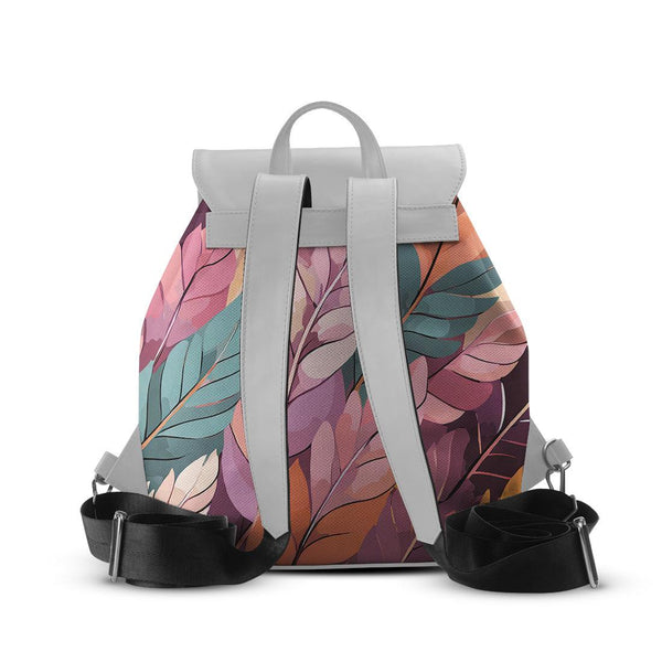White Aurora Backpack Mixed Leaves