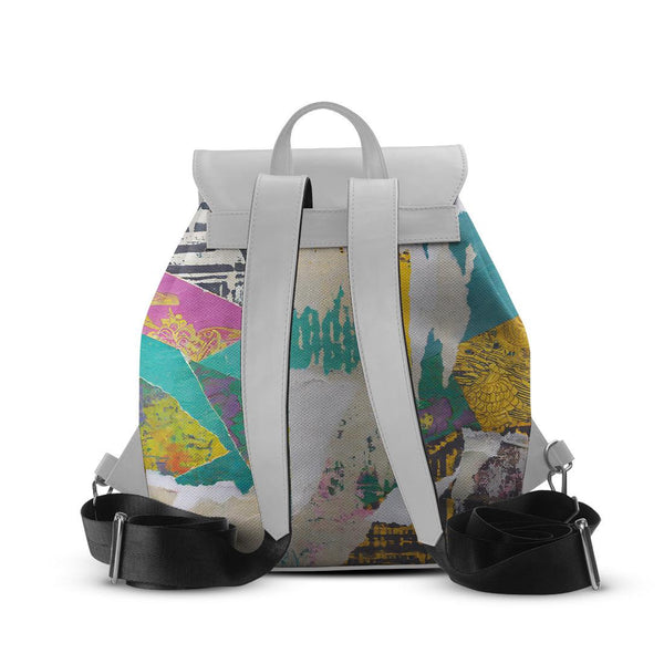 White Aurora Backpack Old Paper