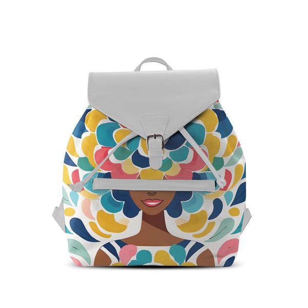 White Aurora Backpack Pretty Lady - CANVAEGYPT
