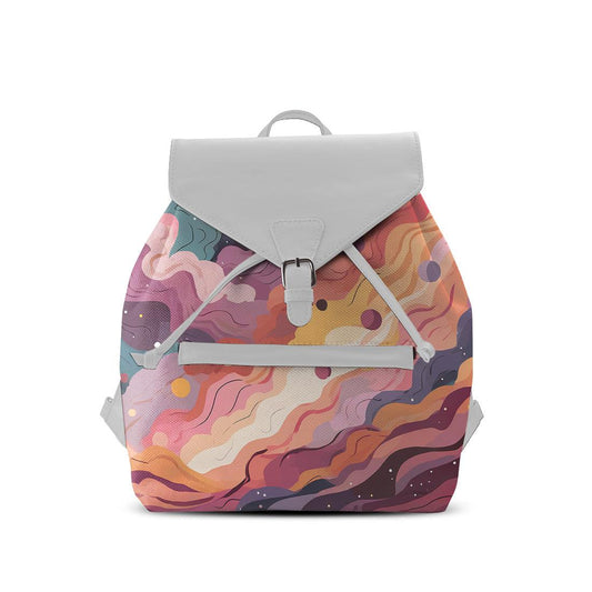 White Aurora Backpack Wavy Sky - CANVAEGYPT