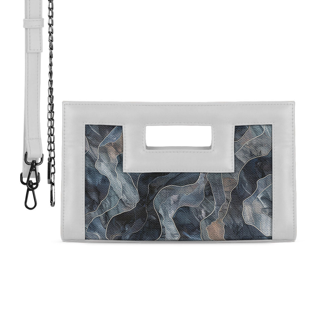 White City Sleek Clutch Dark Watercolor