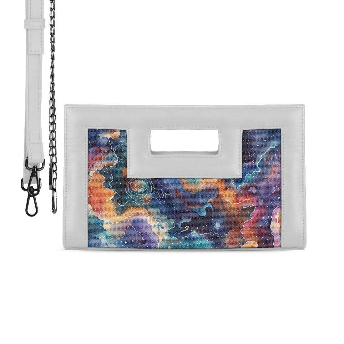 White City Sleek Clutch Galaxy Shapes