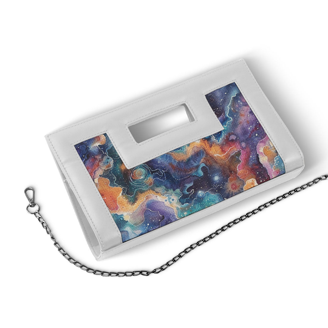 White City Sleek Clutch Galaxy Shapes
