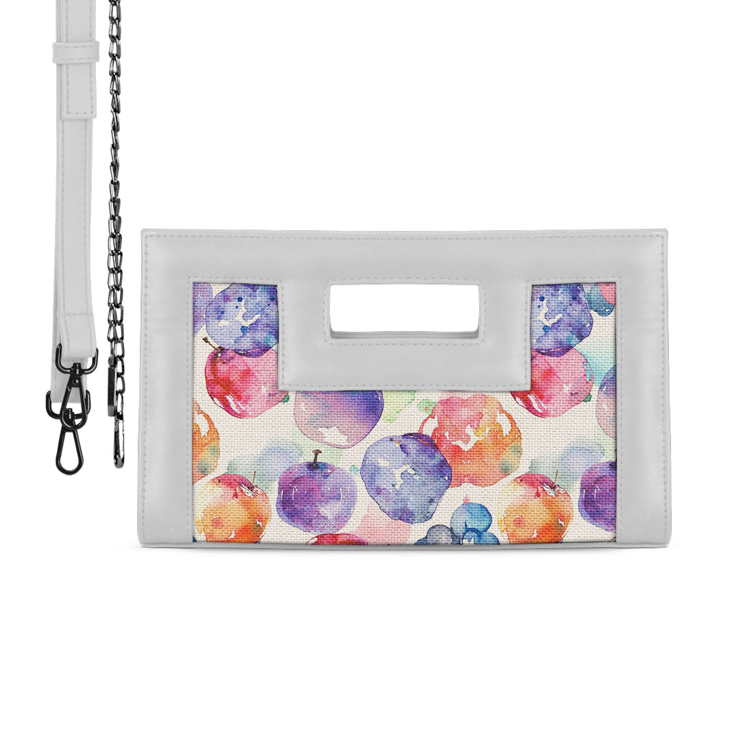 White City Sleek Clutch Watercolor Apples