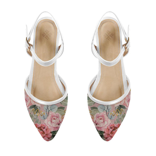 White Closed Strap Sandal Watercolor gentle - 1