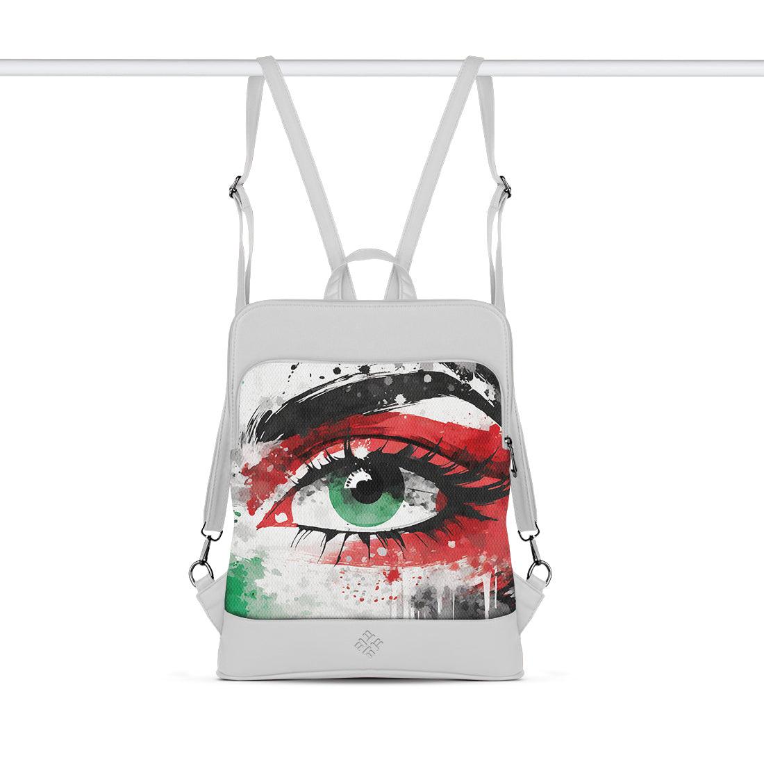 White Orbit Laptop Backpack Palestine eyes - CANVAEGYPT