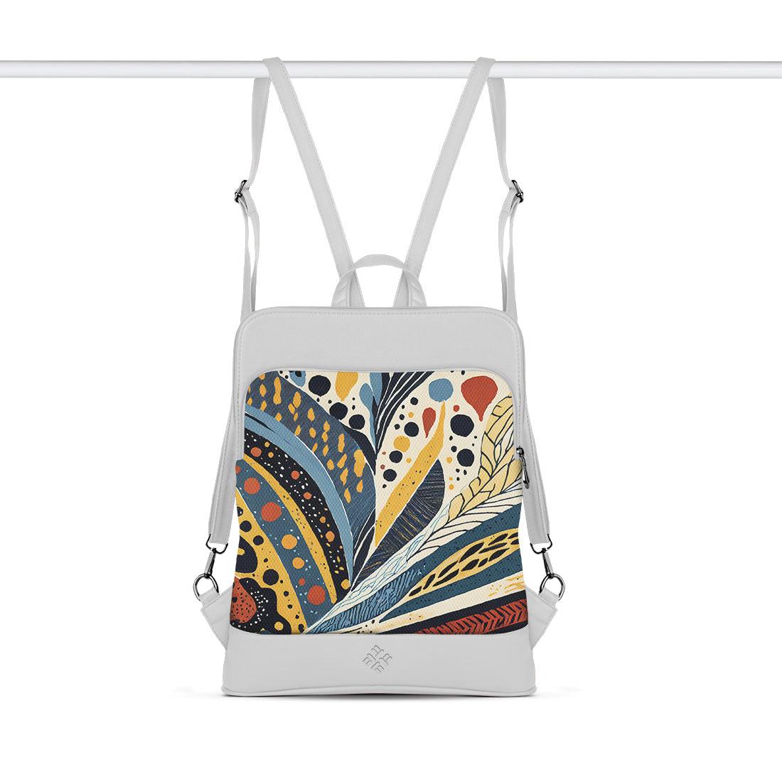 White Laptop Backpack Stipple Dots - CANVAEGYPT