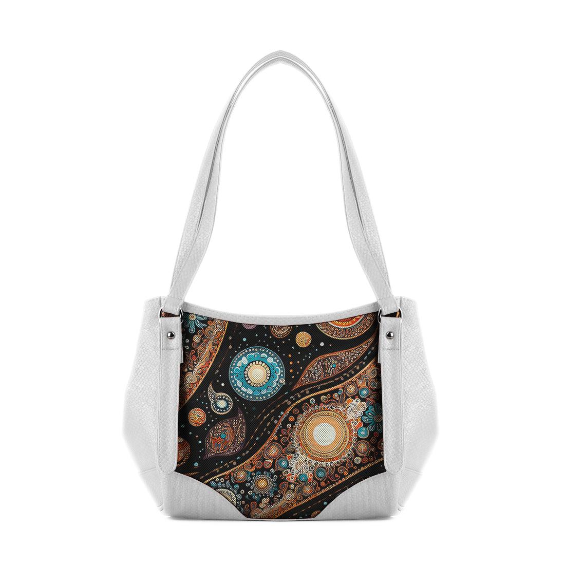 White Leather Tote Bag  spiral - CANVAEGYPT