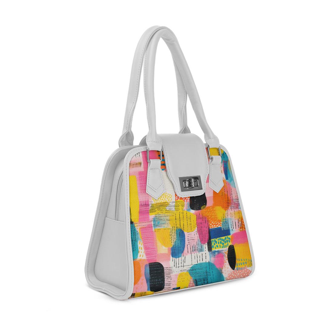 White Metropolitan Charm Bag Candy Brushstrokes - CANVAEGYPT