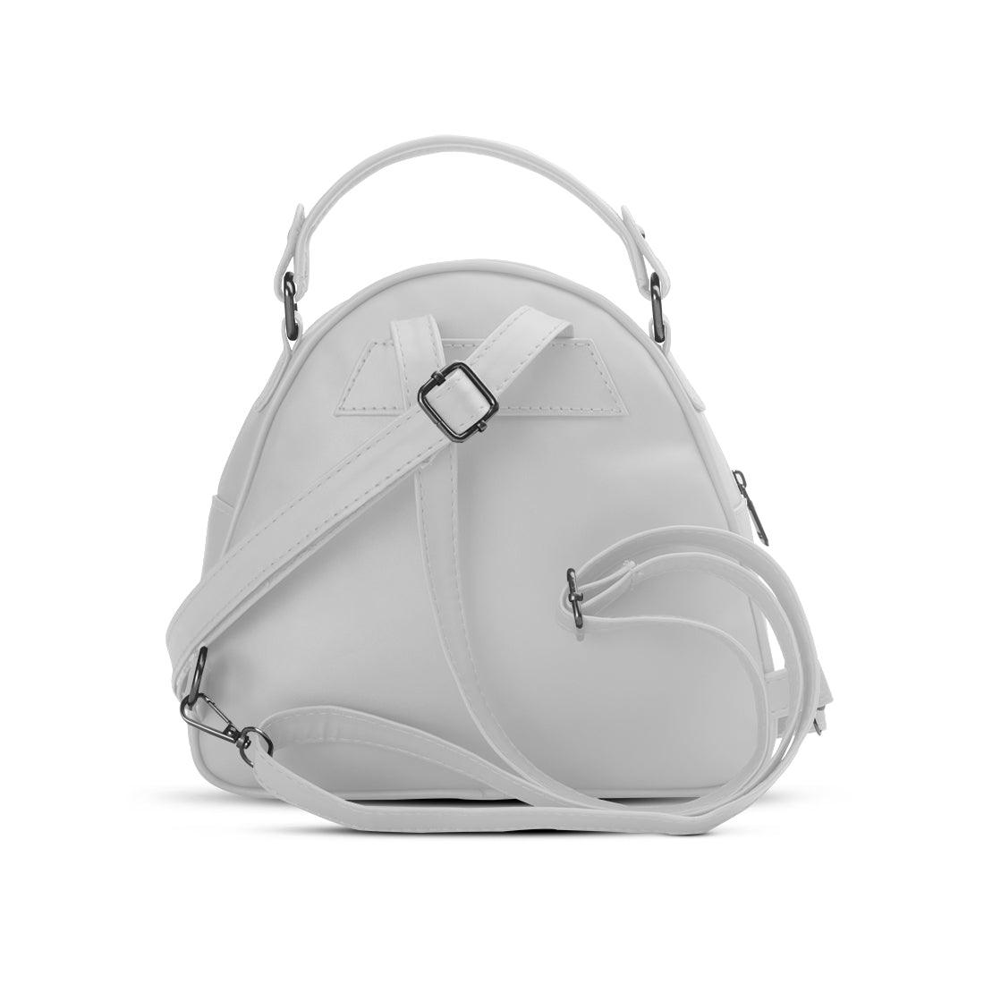 White Mini Voyage Backpack Shapescratch - CANVAEGYPT