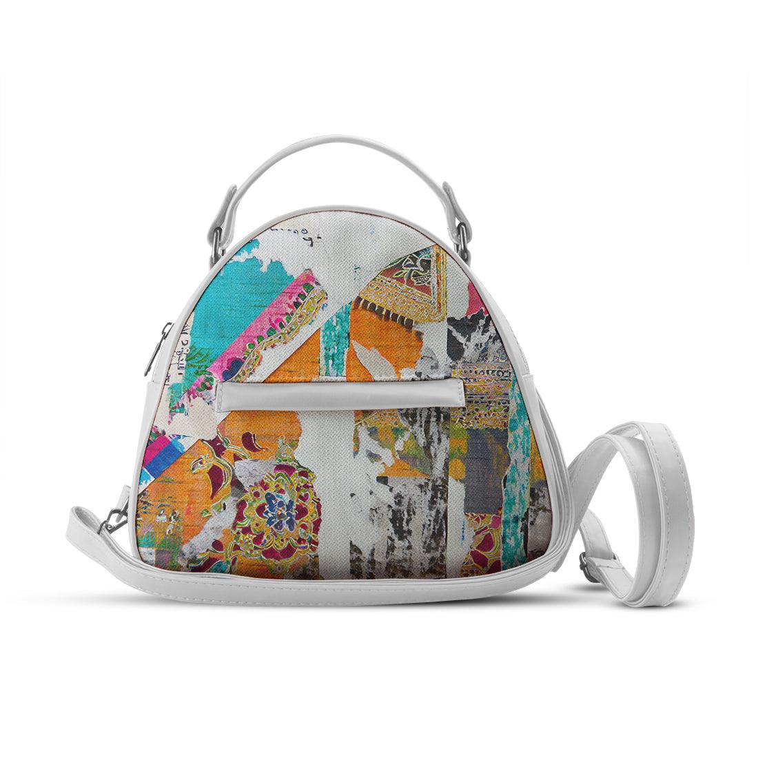 White Mini Voyage Backpack Cracked - CANVAEGYPT