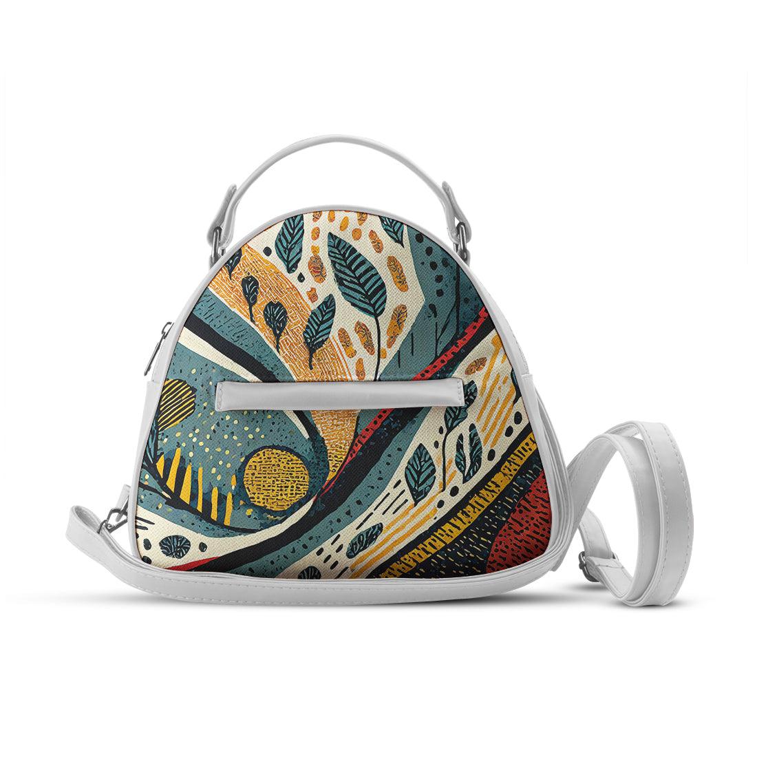 White Mini Voyage Backpack Leafcraft - CANVAEGYPT