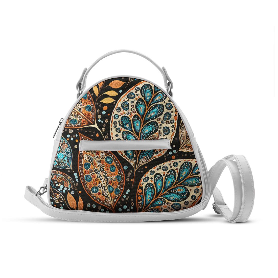 White Mini Voyage Backpack Leafscape - CANVAEGYPT