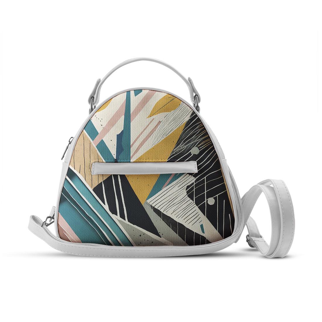 White Mini Voyage Backpack Scratchline - CANVAEGYPT