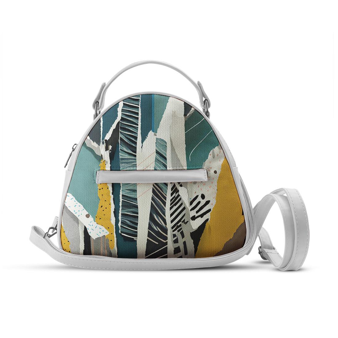 White Mini Voyage Backpack Shapescratch - CANVAEGYPT