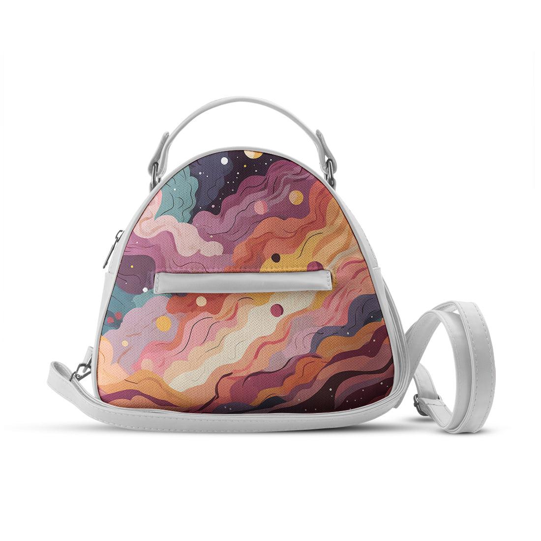 White Mini Voyage Backpack Wavy Sky - CANVAEGYPT