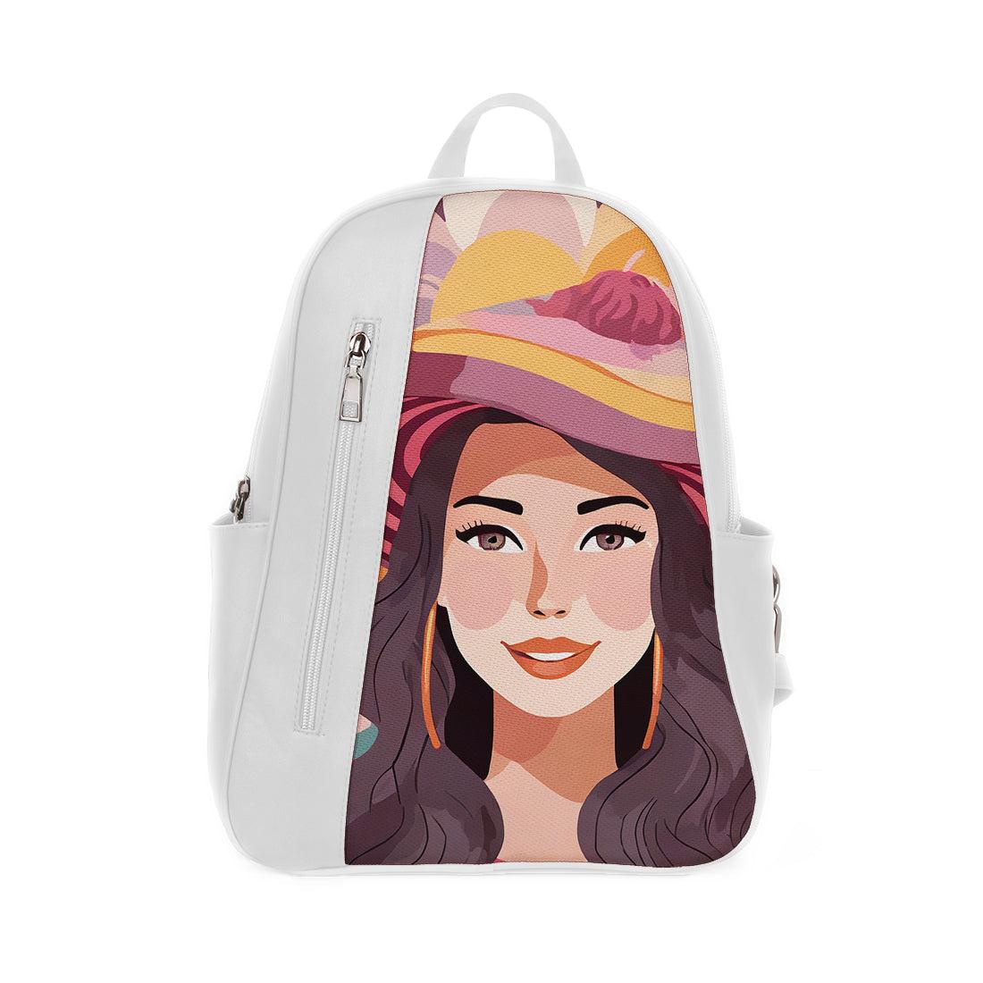 White Mixed Backpack Marquise - CANVAEGYPT