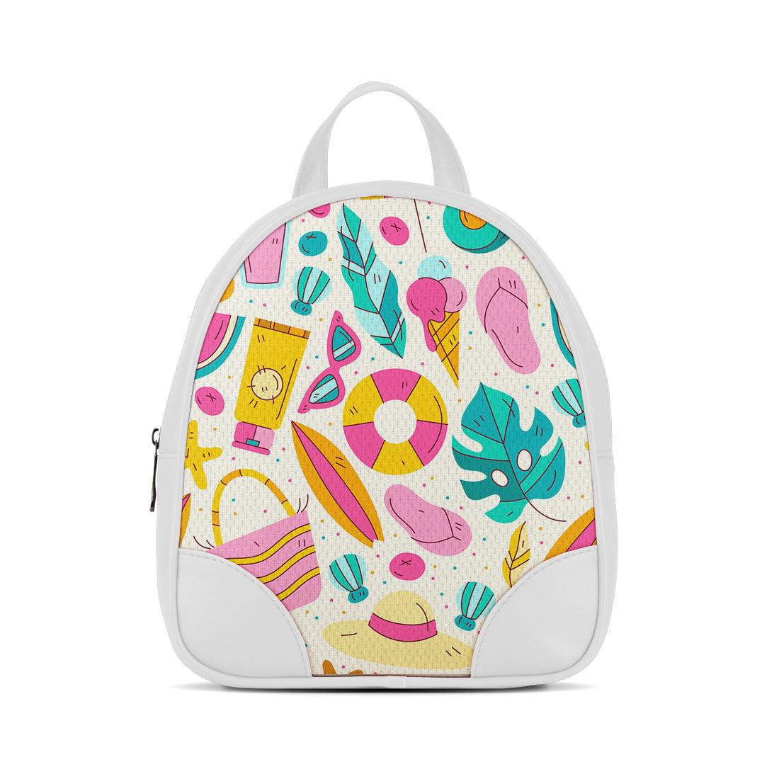 White O Mini Backpacks Beach Tools - CANVAEGYPT