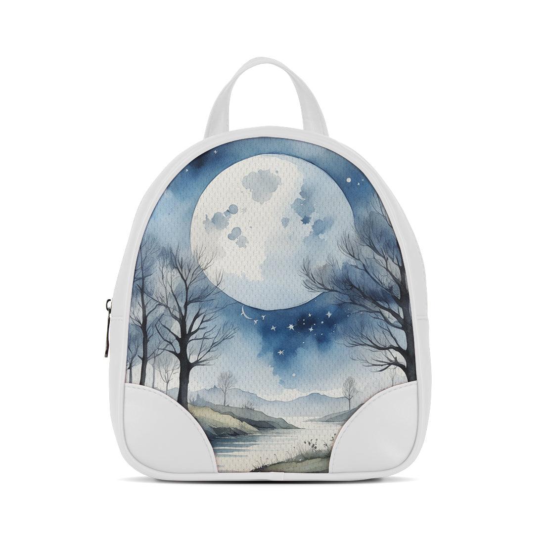 White O Mini Backpacks Bright Moon - CANVAEGYPT