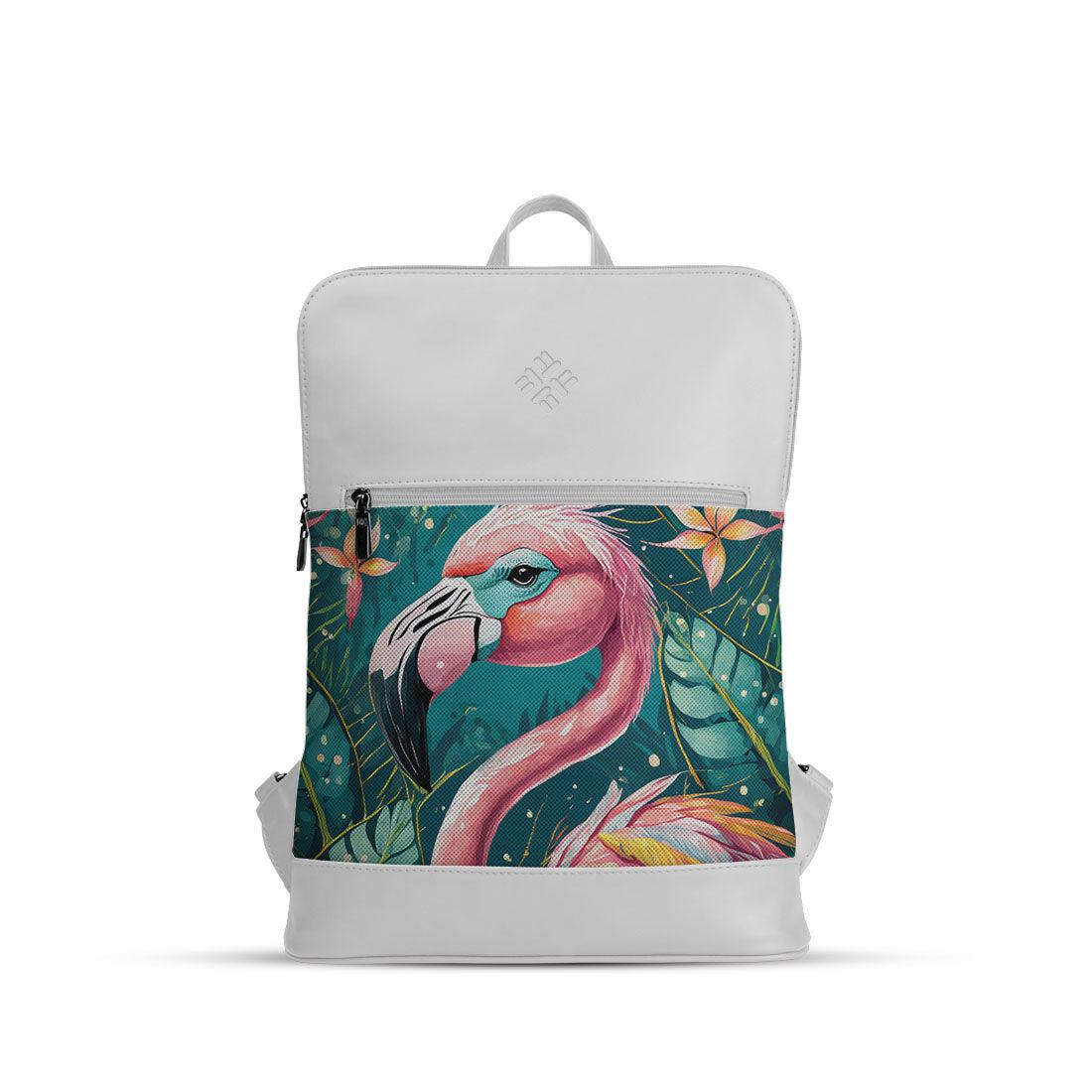 White Orbit Laptop Backpack Flamingo - CANVAEGYPT