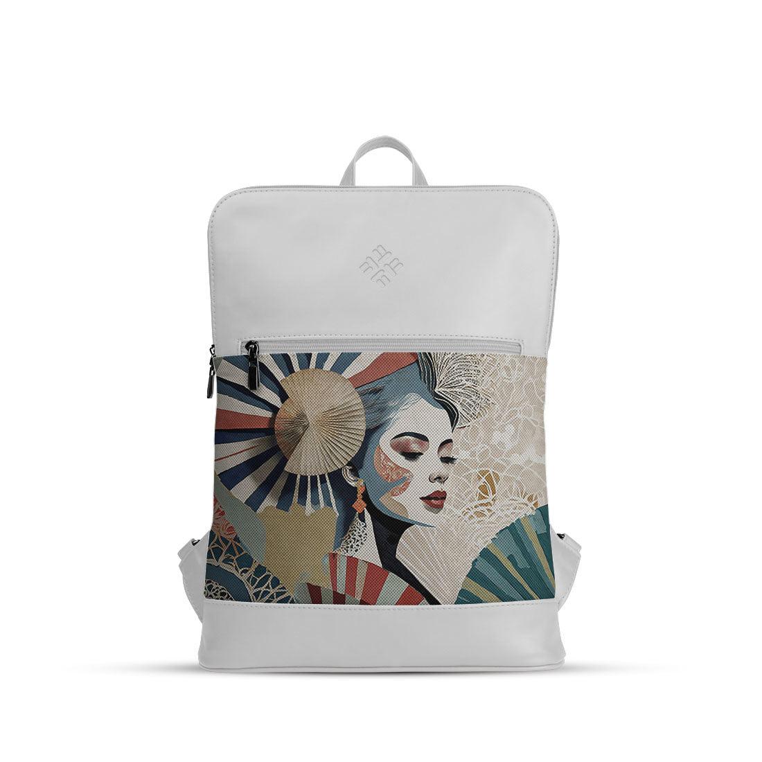 White Orbit Laptop Backpack Lady - CANVAEGYPT
