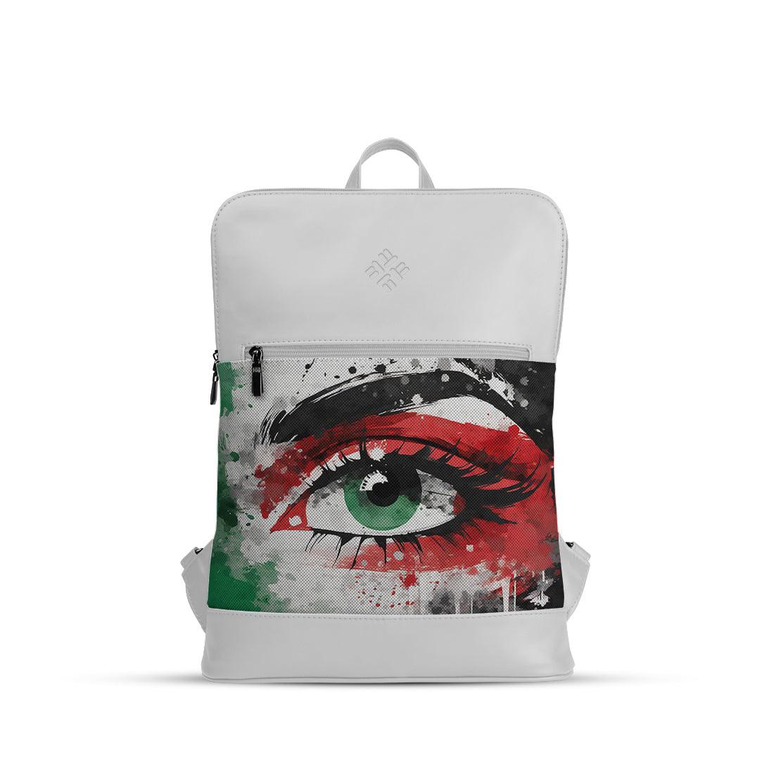 White Orbit Laptop Backpack Palestine eyes - CANVAEGYPT