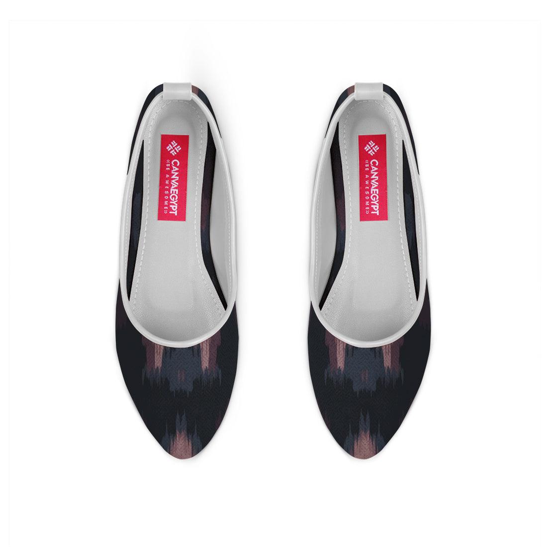 White Round Toe Shoe Blurred - CANVAEGYPT