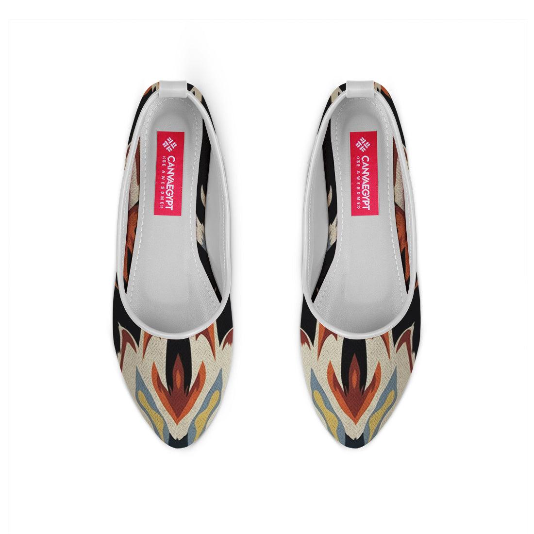White Round Toe Shoe Flame - CANVAEGYPT