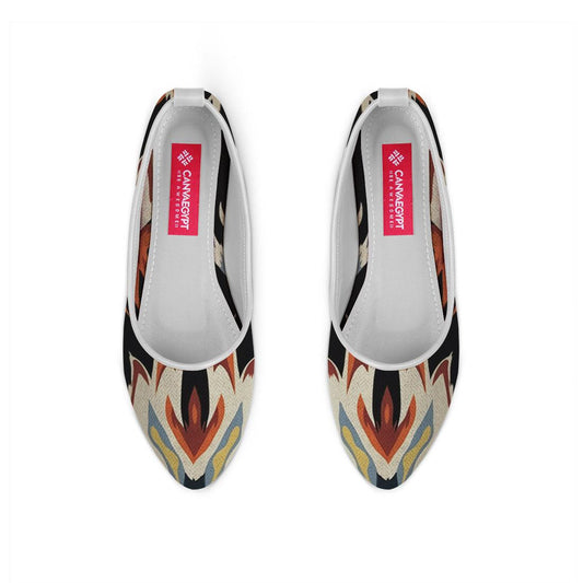 White Round Toe Shoe Flame - CANVAEGYPT