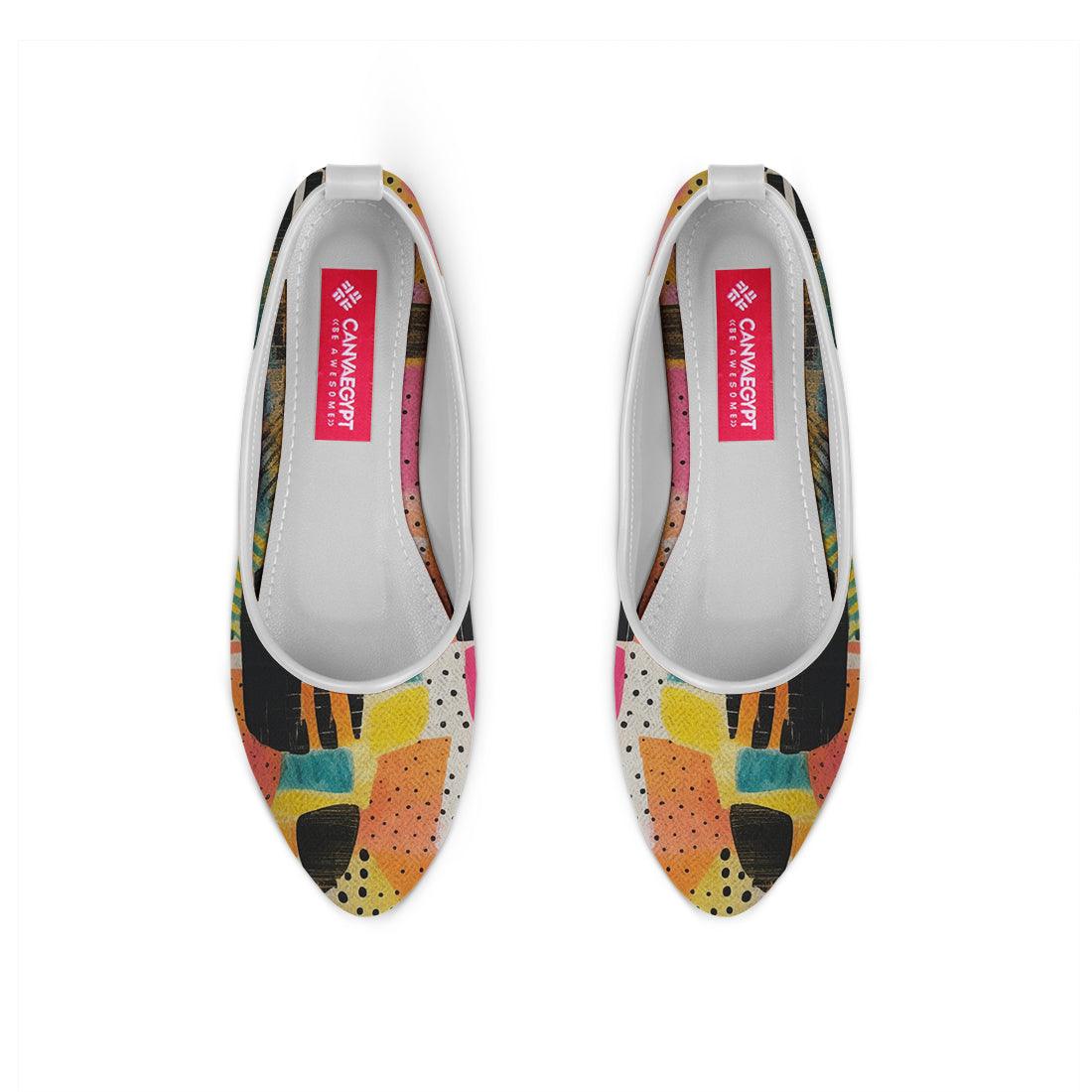 White Round Toe Shoe Paint - CANVAEGYPT