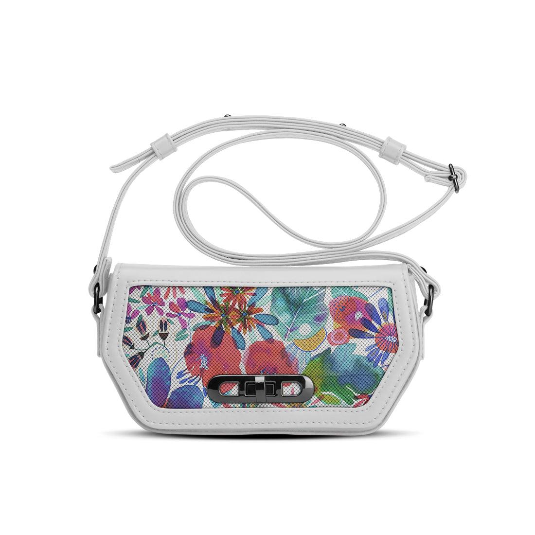 White Swag Crossbody Flower Paint - CANVAEGYPT