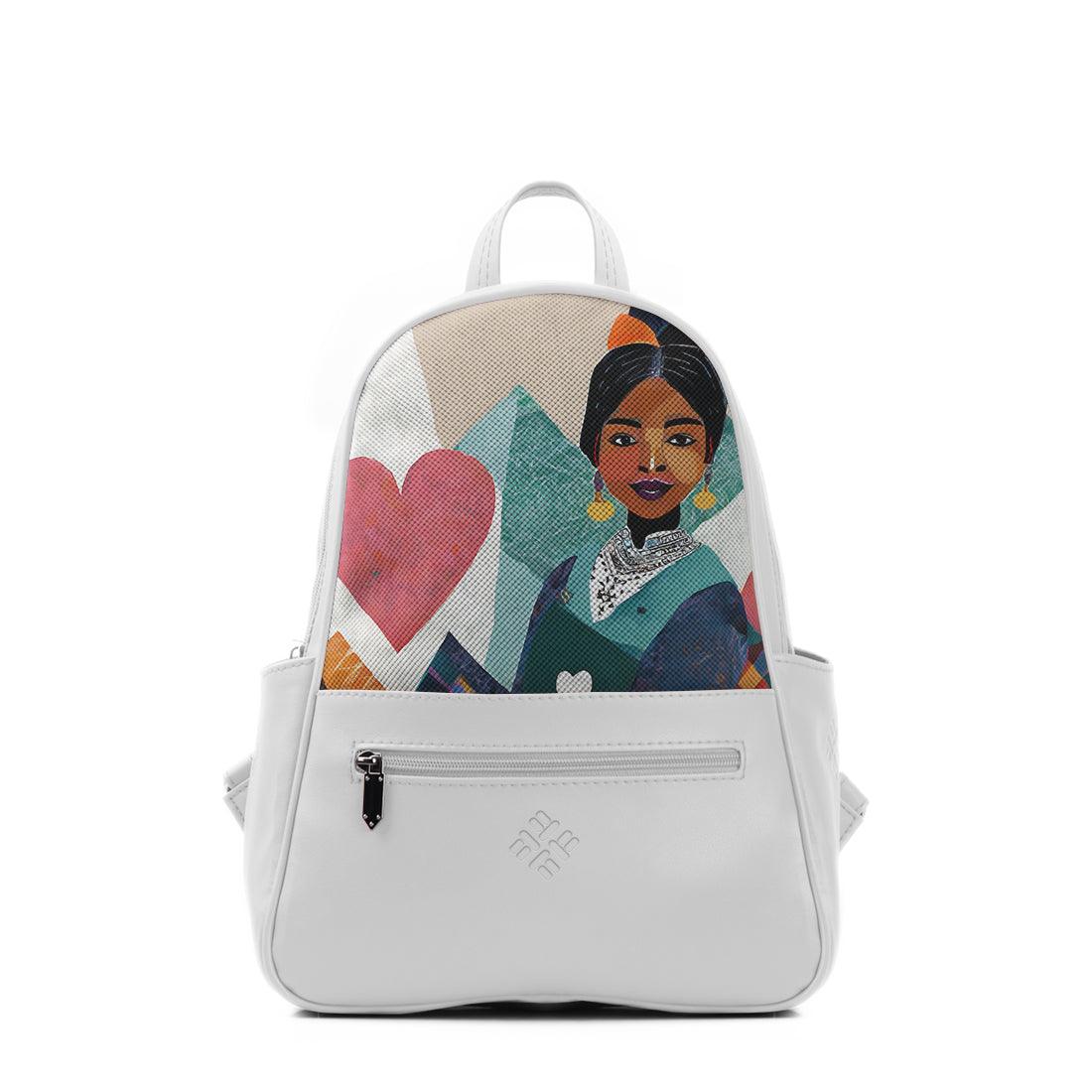 White Vivid Backpack african Lady - CANVAEGYPT