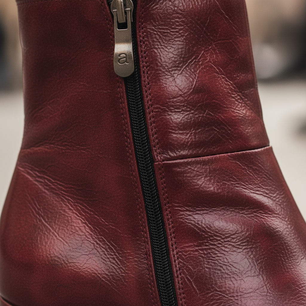 Burgundy Urban Step Ankle Boots