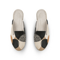 Abstract Beige Mules