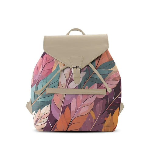 Beige Aurora Backpack Mixed Leaves
