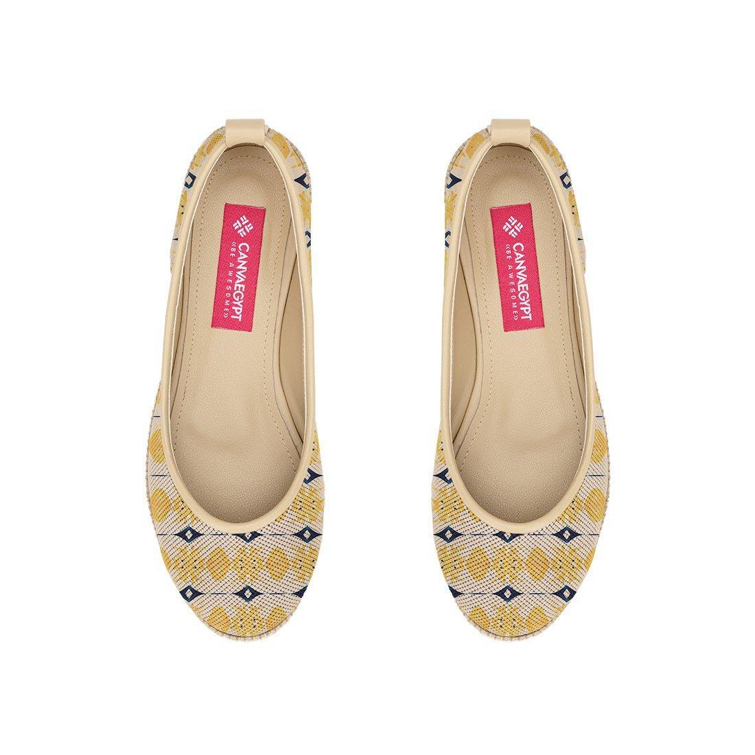 Beige Voyage Round Toe African Yellows - CANVAEGYPT