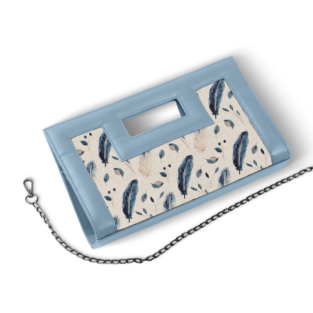 Blue City Sleek Clutch Feathers - CANVAEGYPT