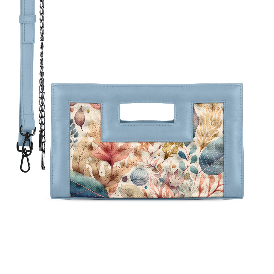 Blue City Sleek Clutch Leaves - CANVAEGYPT