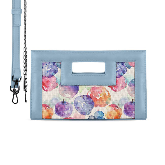 Blue City Sleek Clutch Watercolor Apples - CANVAEGYPT