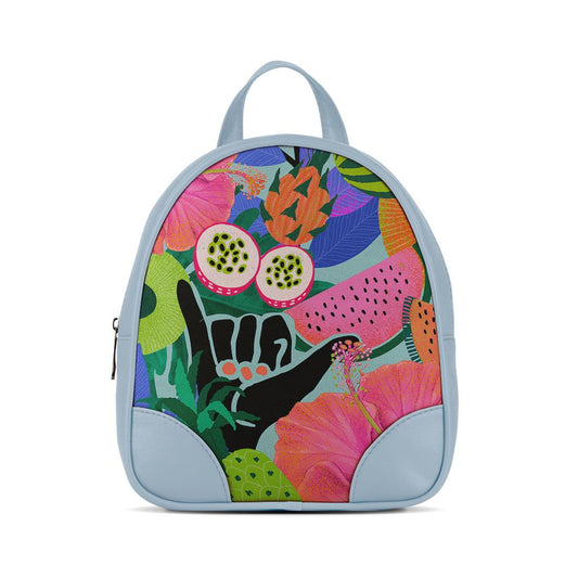Blue O Mini Backpacks Colorfull Tropical - CANVAEGYPT