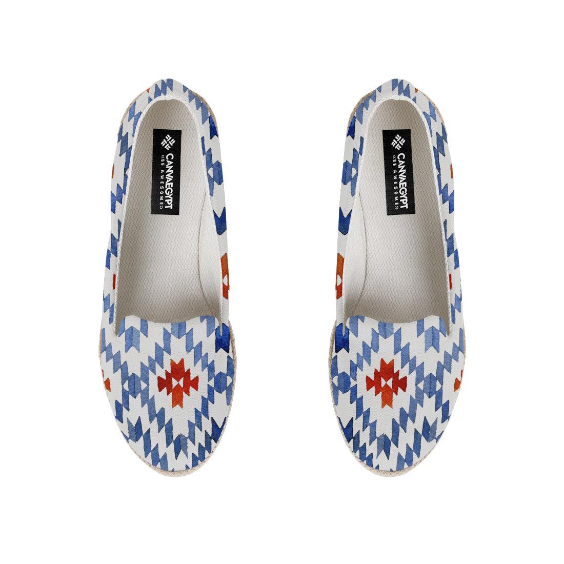 Blue rhombus ikat Nook Espadrille - CANVAEGYPT