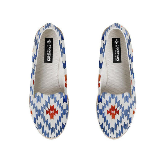 Blue rhombus ikat Nook Espadrille - CANVAEGYPT