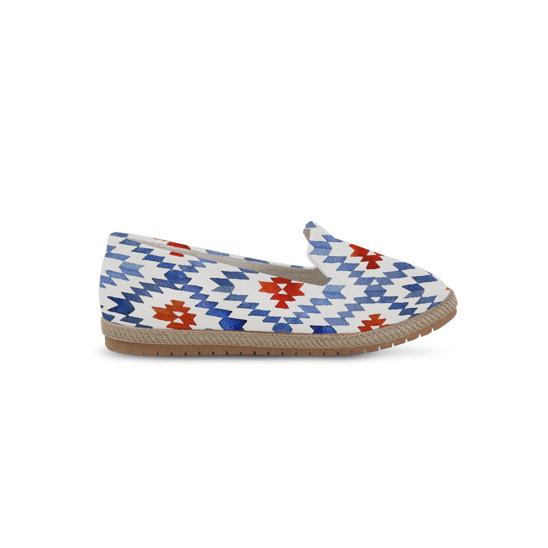 Blue rhombus ikat Nook Espadrille - CANVAEGYPT