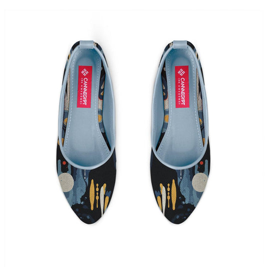 Blue Round Toe Shoe Artistry - CANVAEGYPT