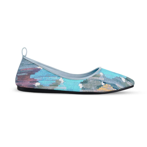 Blue Round Toe Shoe Iris