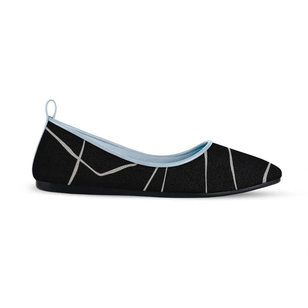 Blue Round Toe Shoe Line in black