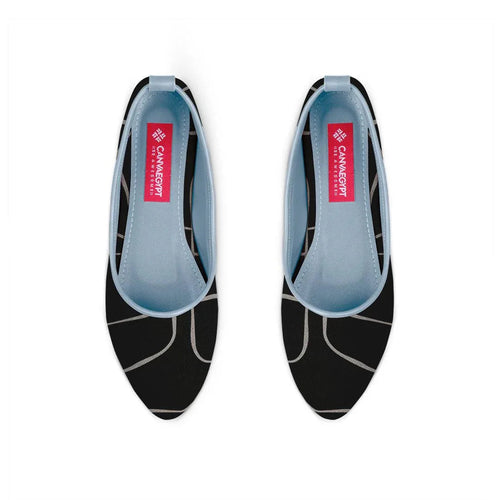Blue Round Toe Shoe Line in black